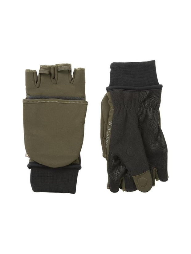 Sealskinz Walpole Windproof Cold Weather Convertible Mitt - Olive