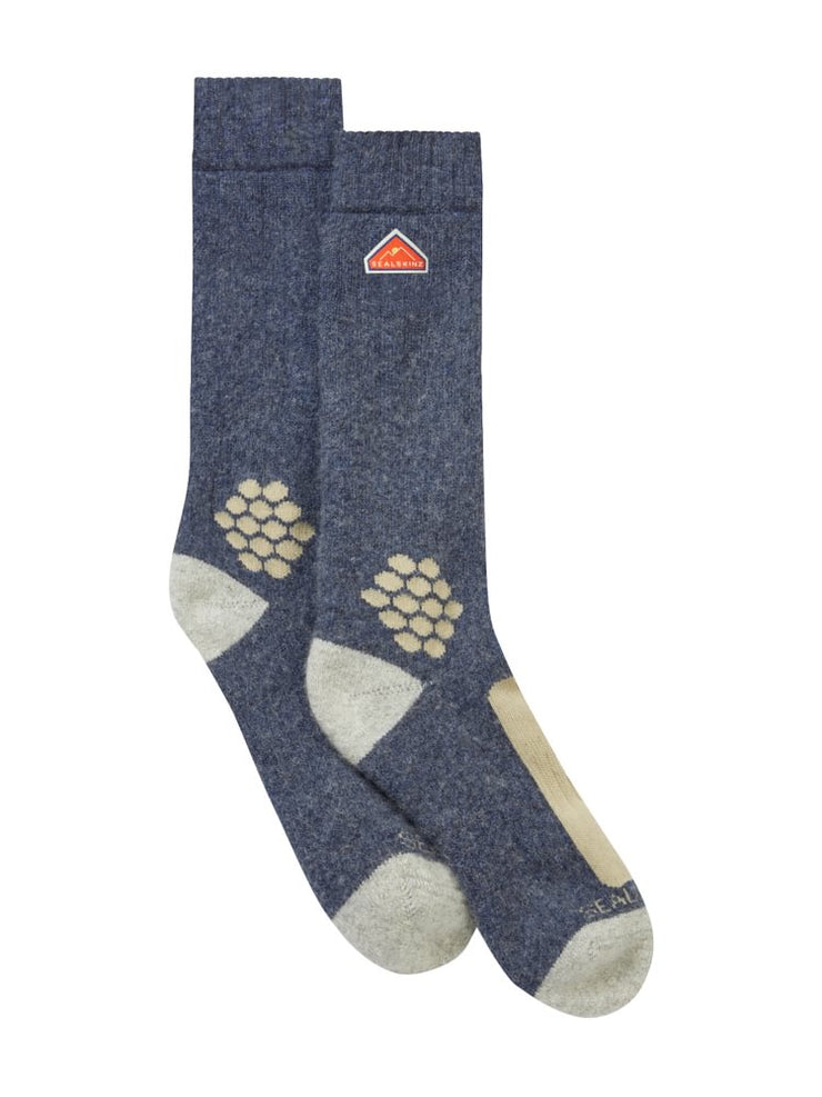 Sealskinz Scarning Recycled Wool and Cashmere Mid Length Sock - Blue