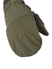 Sealskinz Walpole Windproof Cold Weather Convertible Mitt - Olive