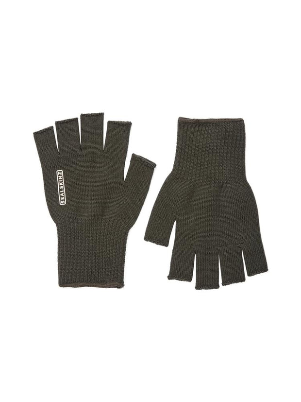 Sealskinz Thornham Merino Fingerless Glove - Olive One Size