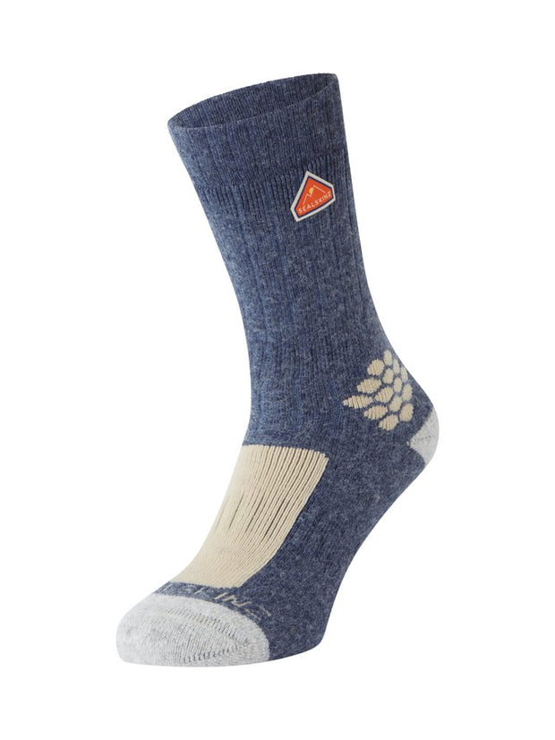 Sealskinz Scarning Recycled Wool and Cashmere Mid Length Sock - Blue