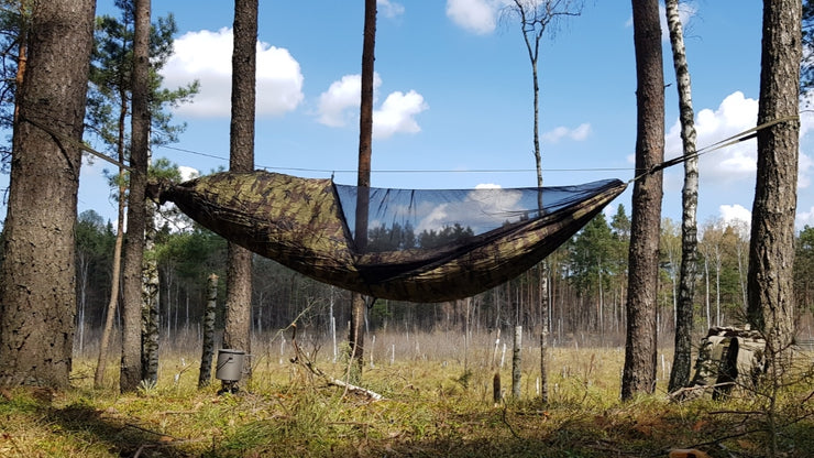 Bushmen Bushbed PRO Hammock with Mosquito Net – Camo