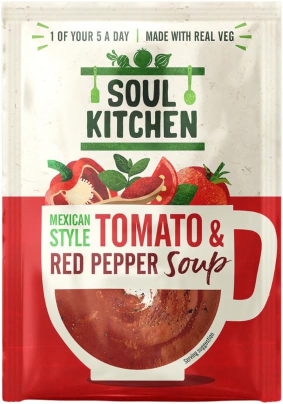 Soul Kitchen Mexican Style Tomato and Red Pepper Soup - 12 x 25g pack