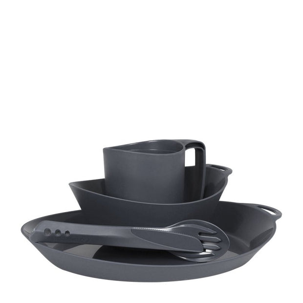 Lifeventure Ellipse 4 Piece Camping Tableware Set - Graphite