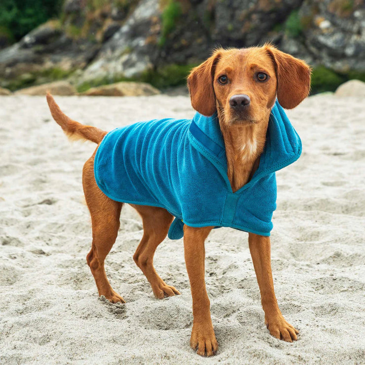 Mountain Paws Dog Towel Robe - Blue