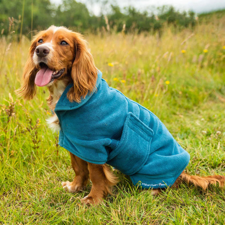 Mountain Paws Dog Towel Robe - Blue