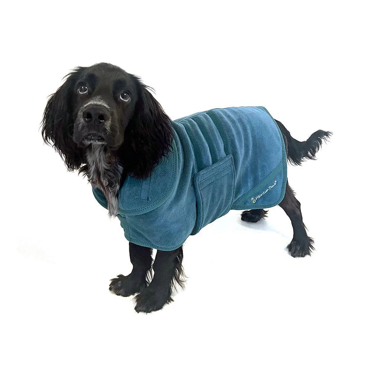 Mountain Paws Dog Towel Robe - Blue