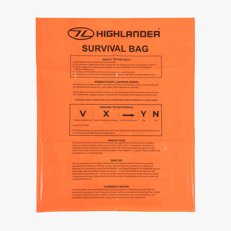 Highlander Emergency Survival Bag - Orange