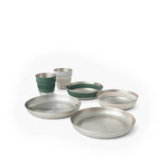 Sea To Summit Detour Stainless Steel Collapsible Dinnerware Set - (2 Person, 6 Piece)