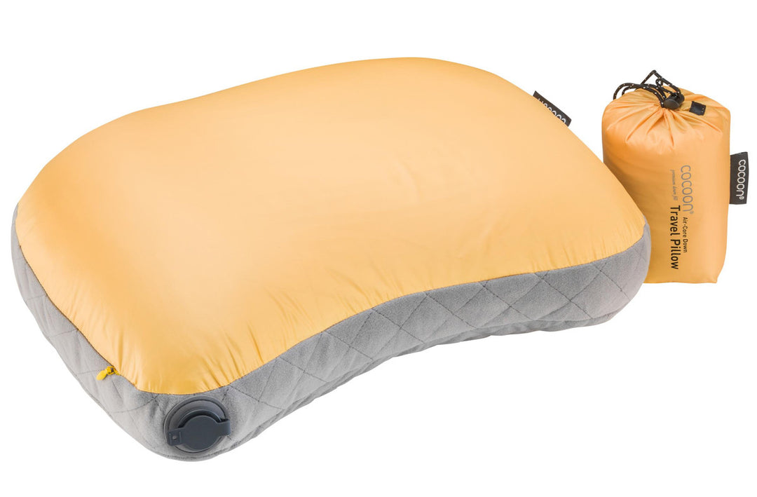 Cocoon Air Core Down Travel Pillow Sunflower Grey Fresh Air Junkie