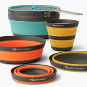 Sea to Summit Frontier Ultralight Collapsible One Pot Cook Set, 2-Person (1 Pot, 2 Bowls, 2 Cups)