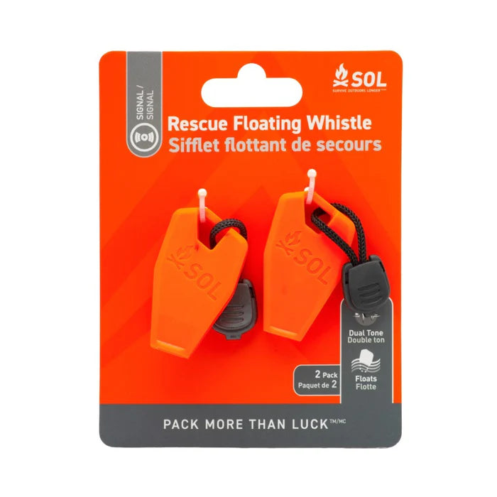 SOL Rescue Floating Whistle - 2 Pack