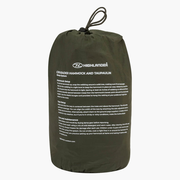 Highlander Crusader Waterproof Hammock System - Olive