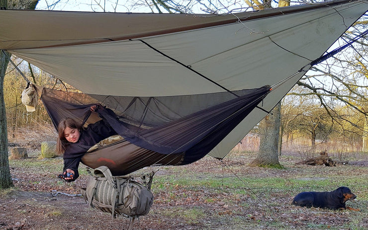 Bushmen Vagabond Hammock and Mosquito Net Set – Olive