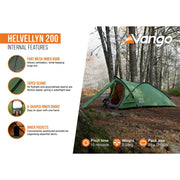 Vango Helvellyn 200 Backpacking Tent 2025 Version - Green