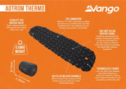 Vango Aotrom Thermo 5 Lightweight Trekking Mat - Anthracite